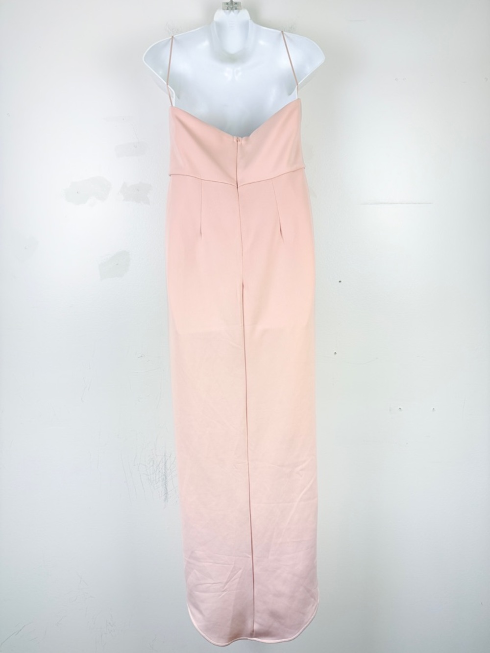 NWT Showpo Blush Pink Draped Maxi Dress Formal Wedding Guest Prom Size 8 - Picture 3 of 7
